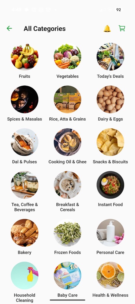 Akhila Grocery Store categories preview